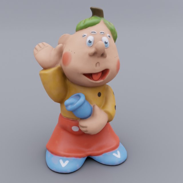 Old rubber toy Chipolino from USSR Modelo 3D .c4d .max .obj .3ds .fbx .stl .blend 