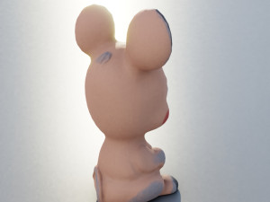 Old rubber toy mouse from USSR Model 3D
