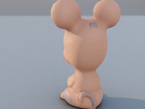 Old rubber toy mouse from USSR Model 3D
