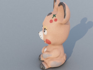Old rubber toy mouse from USSR Model 3D