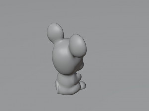 Old rubber toy mouse from USSR Model 3D