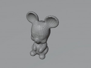 Old rubber toy mouse from USSR Model 3D