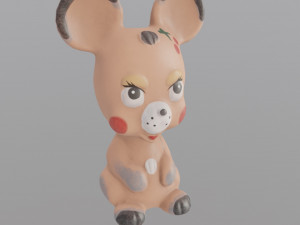 Old rubber toy mouse from USSR Model 3D