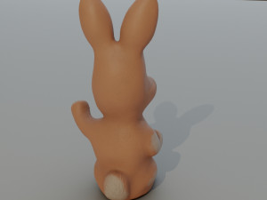 Old rubber toy rabbit from USSR Model 3D