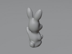 Old rubber toy rabbit from USSR Model 3D
