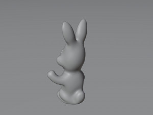 Old rubber toy rabbit from USSR Model 3D