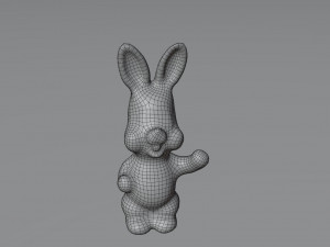 Old rubber toy rabbit from USSR Model 3D