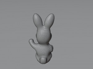 Old rubber toy rabbit from USSR Model 3D