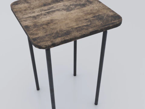 Old dirty stool 3D Model