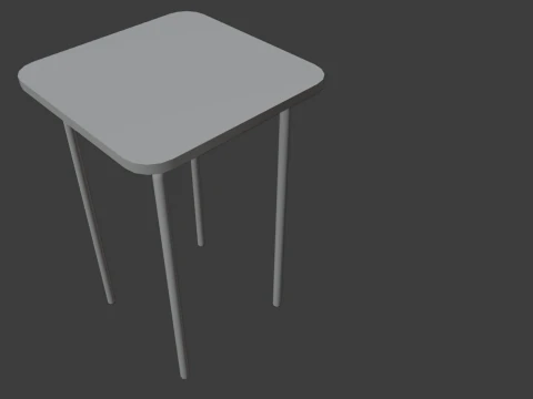 Old dirty stool 3D Model