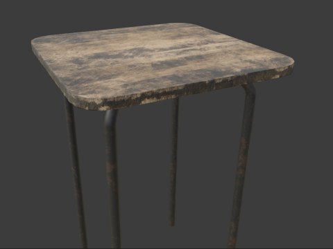 Old dirty stool Modelo 3D