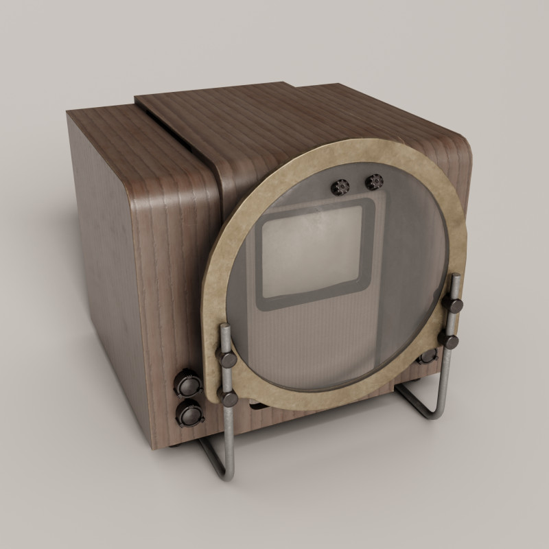 Old TV from USSR KVN-49 Modello 3D .c4d .max .obj .3ds .fbx .stl .blend 