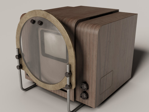 Old TV from USSR KVN-49 Modello 3D