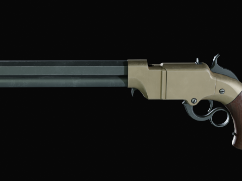 Vintage pistol Volcanic 1855 Modelo 3D