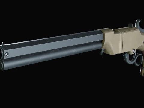Vintage pistol Volcanic 1855 3D Model