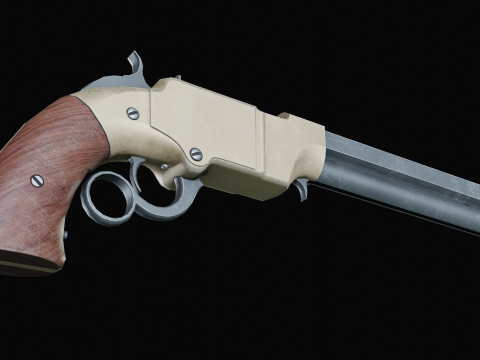 Vintage pistol Volcanic 1855 Modello 3D