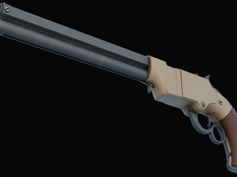 Vintage pistol Volcanic 1855 Modello 3D
