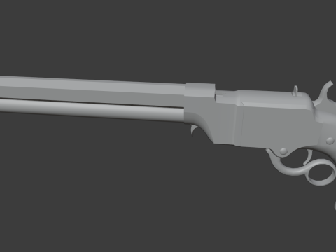 Vintage pistol Volcanic 1855 Modello 3D