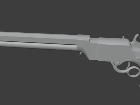 Vintage pistol Volcanic 1855 3D Model