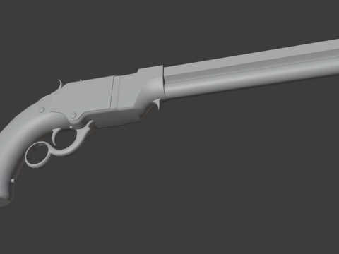 Vintage pistol Volcanic 1855 Modello 3D