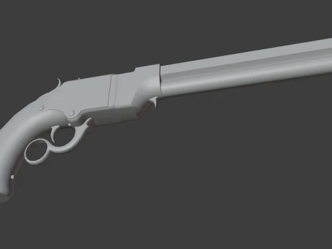 Vintage pistol Volcanic 1855 3D Model