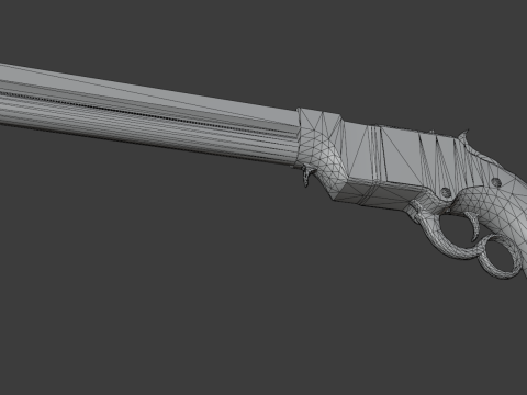 Vintage pistol Volcanic 1855 Modello 3D