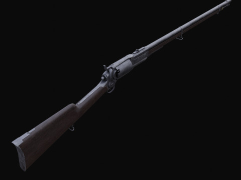 Colt 1855 revolving rifle 3D Model