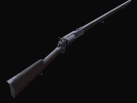 Colt 1855 revolving rifle 3D Model