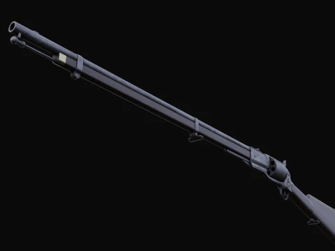 Colt 1855 revolving rifle 3D Model
