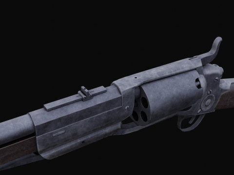Colt 1855 revolving rifle 3D Model