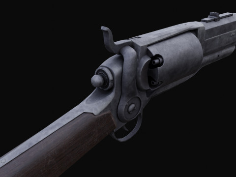 Colt 1855 revolving rifle 3D Model