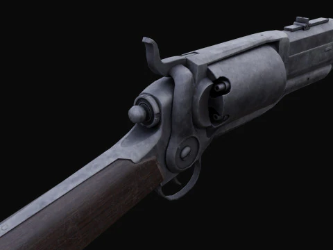 Colt 1855 revolving rifle 3D Model