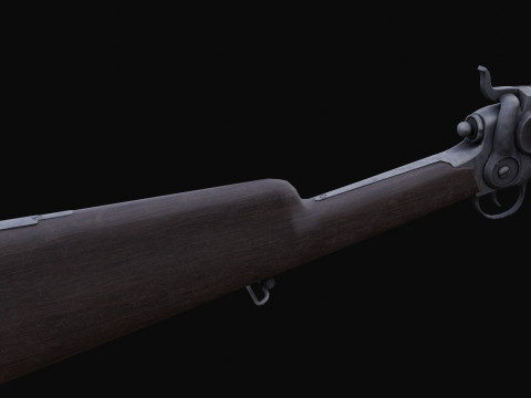 Colt 1855 revolving rifle 3D Model