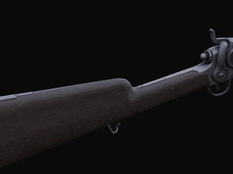 Colt 1855 revolving rifle 3D Model