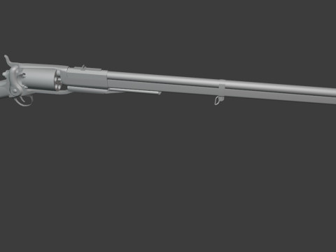 Colt 1855 revolving rifle 3D Model