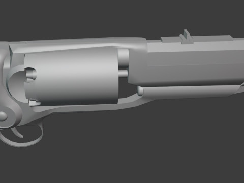 Colt 1855 revolving rifle 3D Model