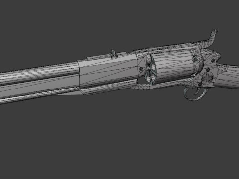 Colt 1855 revolving rifle 3D Model