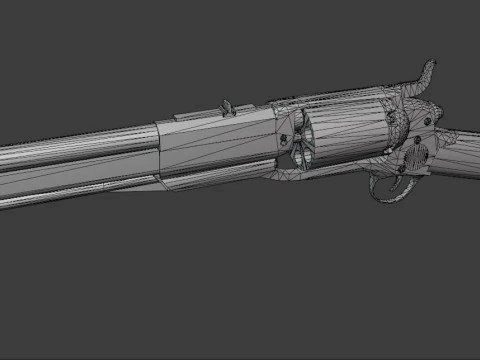 Colt 1855 revolving rifle 3D Model