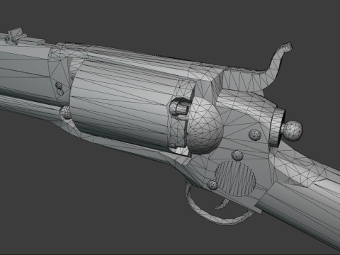 Colt 1855 revolving rifle 3D Model