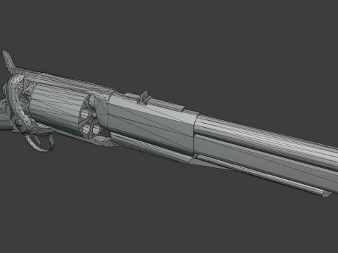 Colt 1855 revolving rifle 3D Model