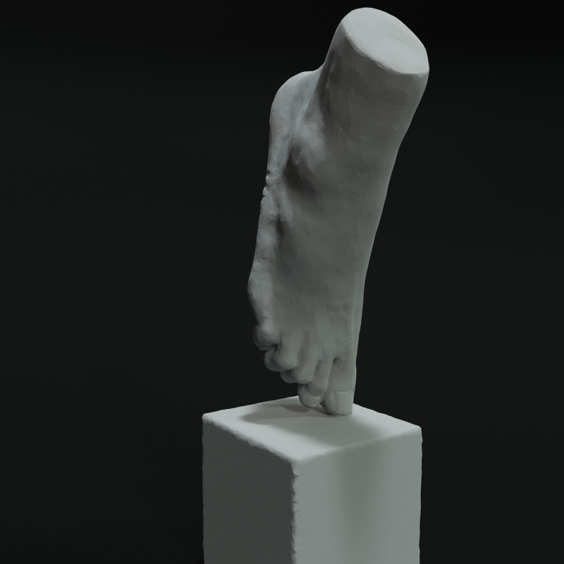 Foot Sculpture 3D Модель .c4d .max .obj .3ds .fbx .stl .blend 