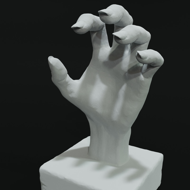 Hand Sculpture Model 3D .c4d .max .obj .3ds .fbx .stl .blend