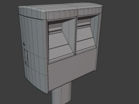Japanese Mail Post 3D Model