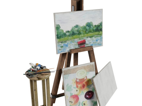 Art Supplies Pack 3D 모델