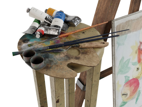 Art Supplies Pack 3D 모델