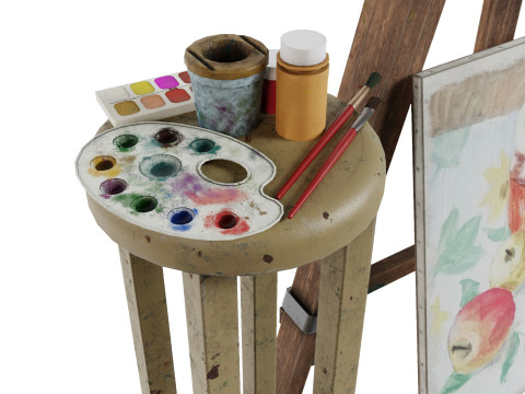 Art Supplies Pack 3D 모델