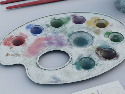 Art Supplies Pack 3D 모델