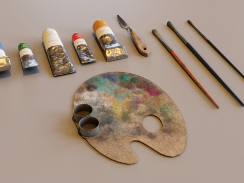 Art Supplies Pack 3D 모델
