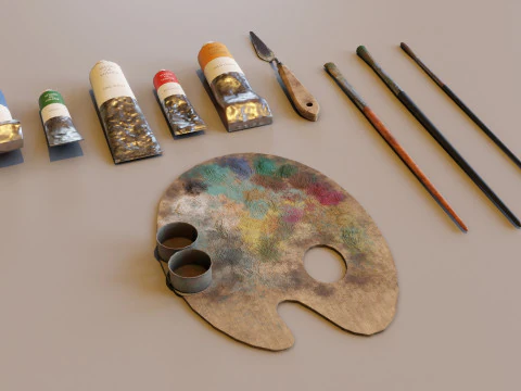 Pacchetto materiali artistici Modello 3D