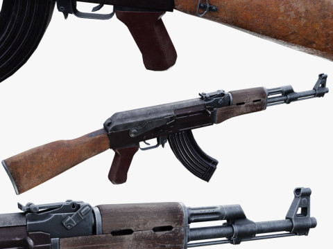 Old AK 47 3D Model